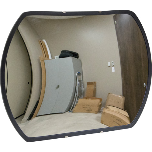 Roundtangular Convex Mirror with Bracket, 18" H x 26" W, Indoor/Outdoor Rock Safety Industrial Ltd