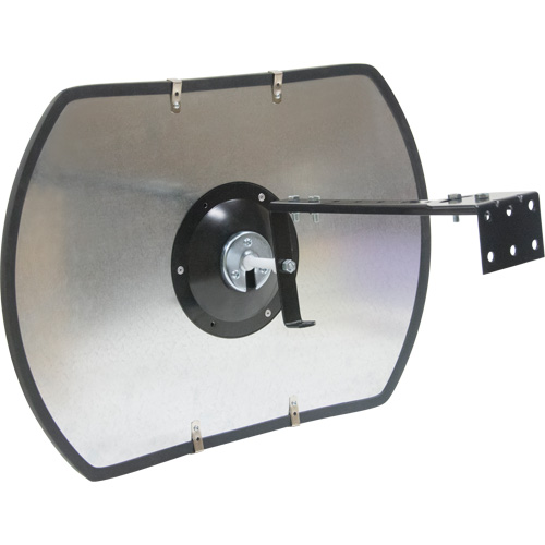 Roundtangular Convex Mirror with Bracket, 18" H x 26" W, Indoor/Outdoor Rock Safety Industrial Ltd