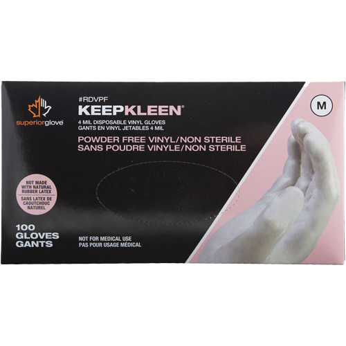 Gants jetables, Petit, Vinyle, 4 mils, Sans poudre, Blanc Rock Safety Industrial Ltd