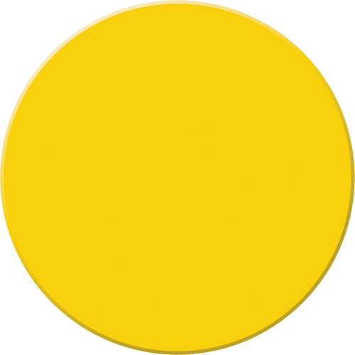 Marqueur robuste pour le sol Tough-Mark, Cercle, 3,5" lo x 3,5" la, Jaune, Poly&eacute;thyl&egrave;ne Rock Safety Industrial Ltd