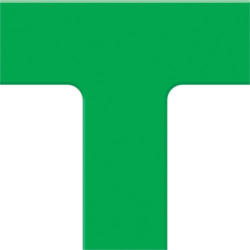 Marqueur robuste pour le sol Tough-Mark, T, 6" lo x 6" la, Vert, Poly&eacute;thyl&egrave;ne Rock Safety Industrial Ltd