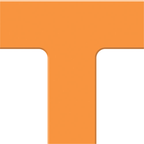 Marqueur robuste pour le sol Tough-Mark, T, 6" lo x 6" la, Orange, Poly&eacute;thyl&egrave;ne Rock Safety Industrial Ltd