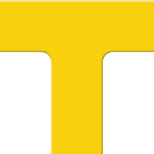 Marqueur robuste pour le sol Tough-Mark, T, 6" lo x 6" la, Jaune, Poly&eacute;thyl&egrave;ne Rock Safety Industrial Ltd
