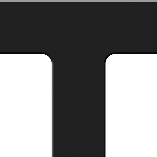 Marqueur robuste pour le sol Tough-Mark, T, 6" lo x 6" la, Noir, Poly&eacute;thyl&egrave;ne Rock Safety Industrial Ltd