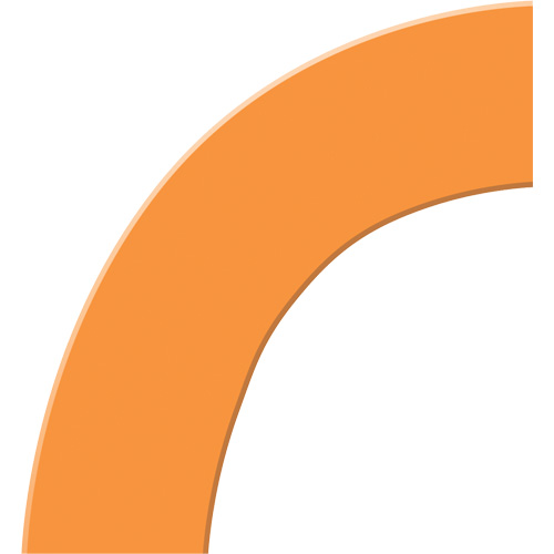 Marqueur robuste pour le sol Tough-Mark, Carr&eacute;e, 6" lo x 6" la, Orange, Poly&eacute;thyl&egrave;ne Rock Safety Industrial Ltd