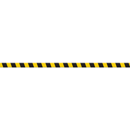Marqueur robuste pour le sol Tough-Mark, Rectangle, 48" lo x 4" la, Noir et jaune, Poly&eacute;thyl&egrave;ne Rock Safety Industrial Ltd