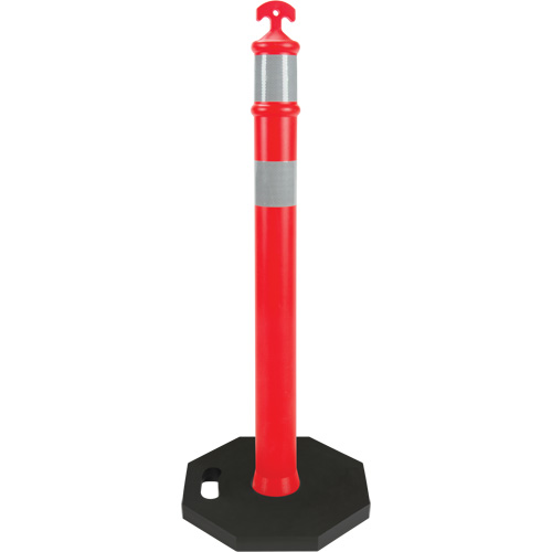 Poteau d&eacute;lin&eacute;ateur haute visibilit&eacute;, 42" h, Orange Rock Safety Industrial Ltd