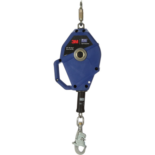 Cordage de s&eacute;curit&eacute; autor&eacute;tractable avec verrouillage intelligent, 30', Acier inoxydable, Pivotant Rock Safety Industrial Ltd