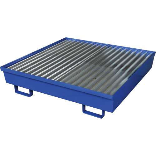 Steel Spill Containment Pallet, 92 US gal. Spill Capacity, 54" x 54.25" x 12" Rock Safety Industrial Ltd