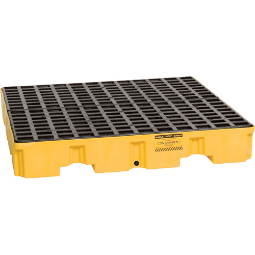 Palette de confinement des d&eacute;versements, Capacit&eacute; de d&eacute;versement 66 gal. US, 51,5'' x 51,5'' x 8" Rock Safety Industrial Ltd