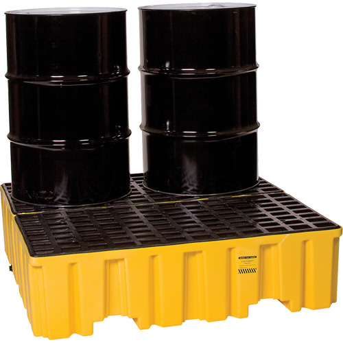 Palette de confinement des d&eacute;versements, Capacit&eacute; de d&eacute;versement 132 gal. US, 51" x 52,5" x 13,75" Rock Safety Industrial Ltd