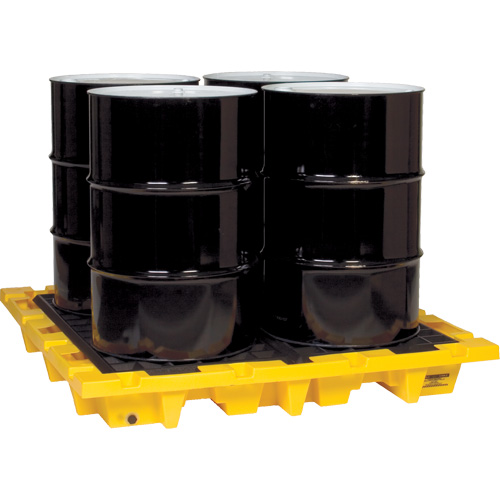 Palette de confinement des d&eacute;versements, Capacit&eacute; de d&eacute;versement 66 gal. US, 58,5" x 58,5" x 7,75" Rock Safety Industrial Ltd