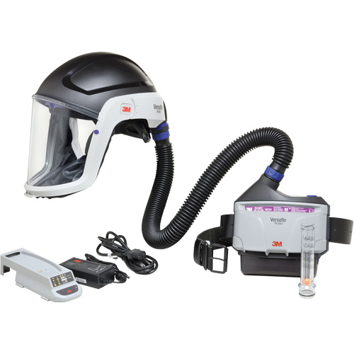 Ensemble APR &agrave; &eacute;puration d'air motoris&eacute; pour industrie lourde Versaflo, Capuchon & visi&egrave;re, Pile Lithium-ion Rock Safety Industrial Ltd