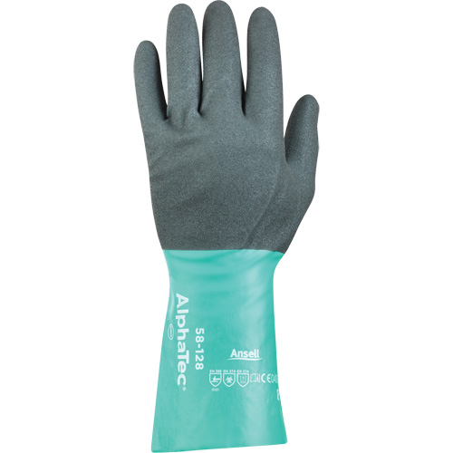Gants r&eacute;sistants aux produits chimiques 58-128 AlphaTec, Taille 7, 13" lo, Nitrile, Doublure en Nylon, 7 mils Rock Safety Industrial Ltd