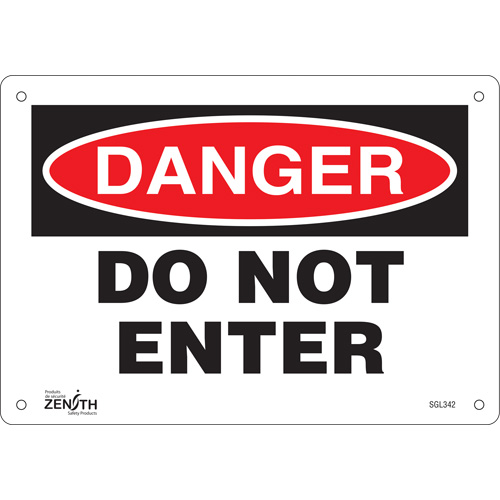 Enseigne Do Not Enter, 7" x 10", Plastique, Anglais Rock Safety Industrial Ltd