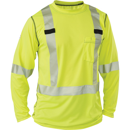 T-shirt &agrave; manches longues haute visibilit&eacute; Polartec Power Grid, Polyester, 2T-Grand, Jaune lime haute visibilit&eacute; Rock Safety Industrial Ltd