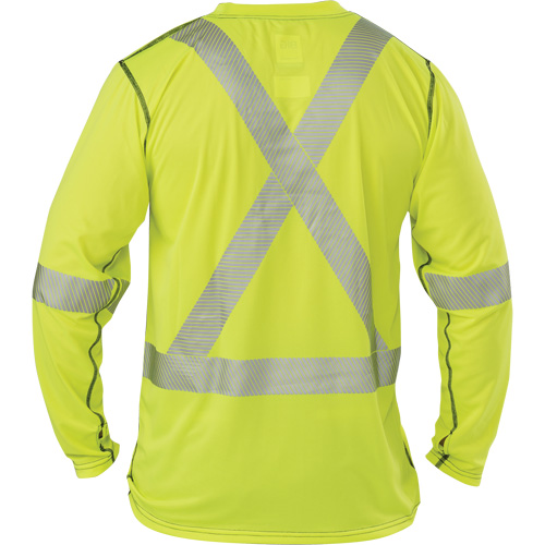 T-shirt &agrave; manches longues haute visibilit&eacute; Polartec Power Grid, Polyester, 2T-Grand, Jaune lime haute visibilit&eacute; Rock Safety Industrial Ltd