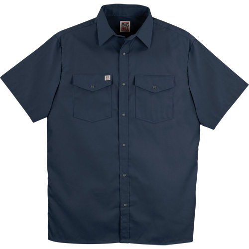 Chemise de travail &agrave; manches courtes en tissu crois&eacute; avec boutons-pression, Hommes, Petit, Bleu marine Rock Safety Industrial Ltd