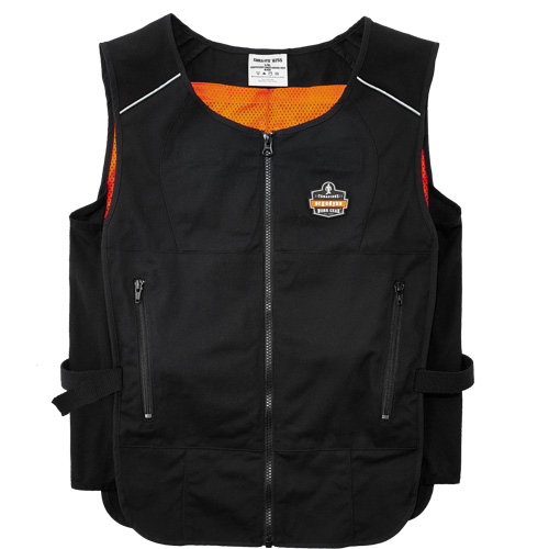 Veste de refroidissement &agrave; changement de phase l&eacute;g&egrave;re avec sachets 6260 Chill-Its, Petit/Moyen, Noir Rock Safety Industrial Ltd