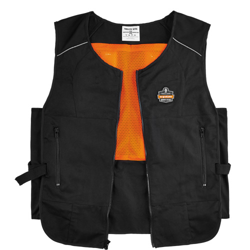 Veste de refroidissement &agrave; changement de phase l&eacute;g&egrave;re avec sachets 6260 Chill-Its, Petit/Moyen, Noir Rock Safety Industrial Ltd