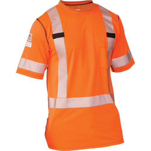 T-shirt &agrave; manches courtes haute visibilit&eacute; Polartec Power Grid, Polyester, 2T-Grand, Orange Rock Safety Industrial Ltd