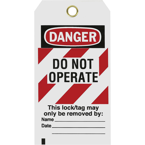 &eacute;tiquettes de s&eacute;curit&eacute; Do Not Operate, Polyester, 3" la x 5-3/4" h, Anglais Rock Safety Industrial Ltd