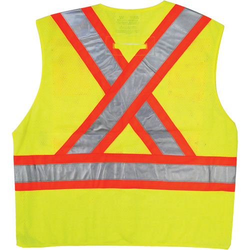 Safety Vest, High Visibility Lime-Yellow, 2X-Large/3X-Large, Polyester Rock Safety Industrial Ltd