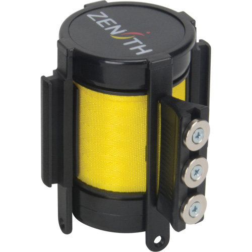 Cassette de ruban magn&eacute;tique pour barri&egrave;re de contr&ocirc;le des foules personnalis&eacute;e, 12', Ruban Jaune Rock Safety Industrial Ltd