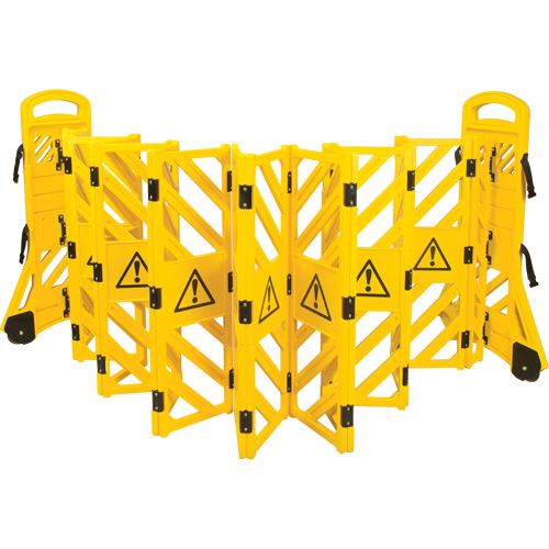 Barri&egrave;re mobile portative, 40" h x 13' lo, Jaune Rock Safety Industrial Ltd