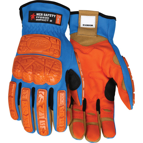 Gants antichocs Forceflex, Moyen, Paume en Synth&eacute;tique, Poignet &agrave; enfiler Rock Safety Industrial Ltd