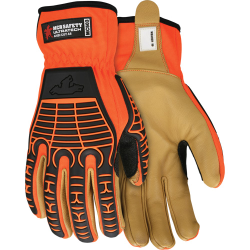 Gants antichocs UltraTech, Moyen, Paume en Cuir fleur, Poignet &agrave; enfiler Rock Safety Industrial Ltd