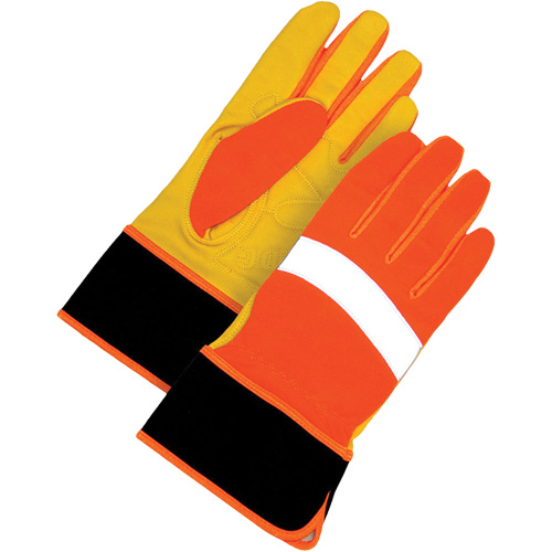 Gants haute visibilit&eacute;, Taille Grand, Paume Cuir fleur Rock Safety Industrial Ltd
