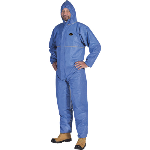 2075 Flame-Resistant SMS Disposable Coveralls, Size Small, Blue Rock Safety Industrial Ltd