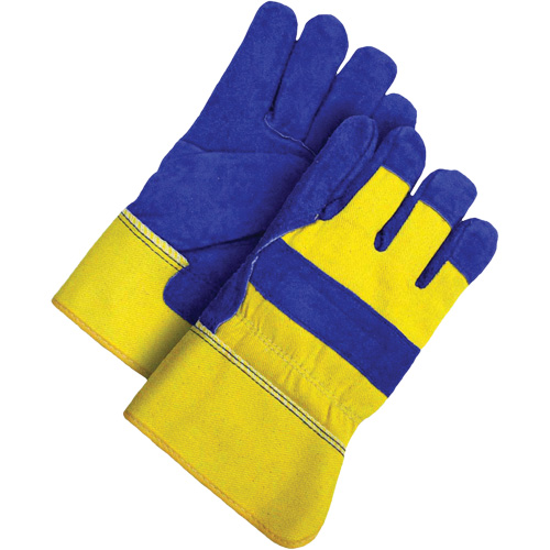 Gants d'ajusteur, Grand, Paume en Cuir de vache refendu, Doublure en Peluche d'acrylique Rock Safety Industrial Ltd