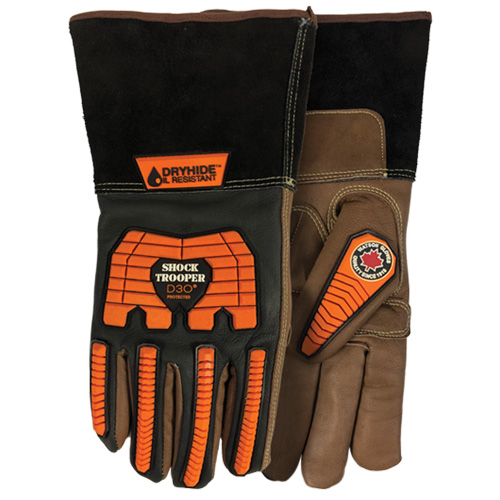 Gants 5785G Shock Trooper, T-petit, Paume en Ch&egrave;vre, Poignet Manchette Rock Safety Industrial Ltd