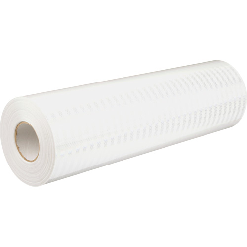 Feuille de rev&ecirc;tement de barricade prismatique de qualit&eacute; &agrave; haute intensit&eacute;, 2" la x 150' lo, 19 mils, Blanc Rock Safety Industrial Ltd