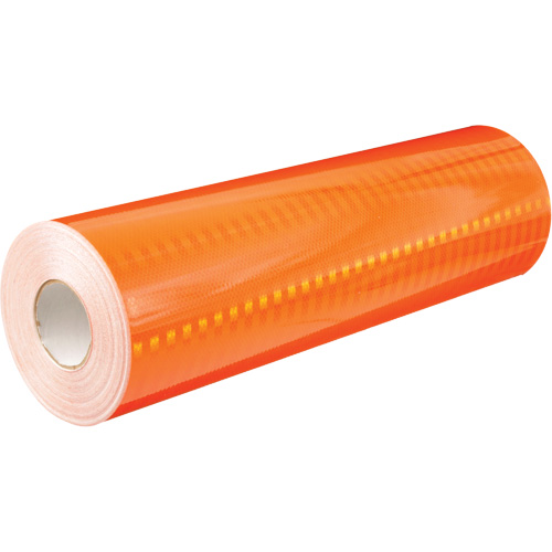 Feuille de rev&ecirc;tement de barricade prismatique de qualit&eacute; &agrave; haute intensit&eacute;, 2" la x 150' lo, 19 mils, Orange Rock Safety Industrial Ltd