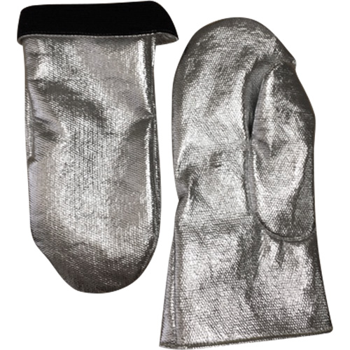 Mitaine de soudage r&eacute;sistant &agrave; la chaleur, Carbone aluminis&eacute;/Cuir, Taille unique, Prot&egrave;ge jusqu'&agrave; 800° F (426.66° C) Rock Safety Industrial Ltd