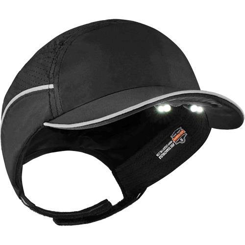 Skullerz&reg; 8965 Lightweight Bump Cap Hat with LED Lighting, Black Rock Safety Industrial Ltd