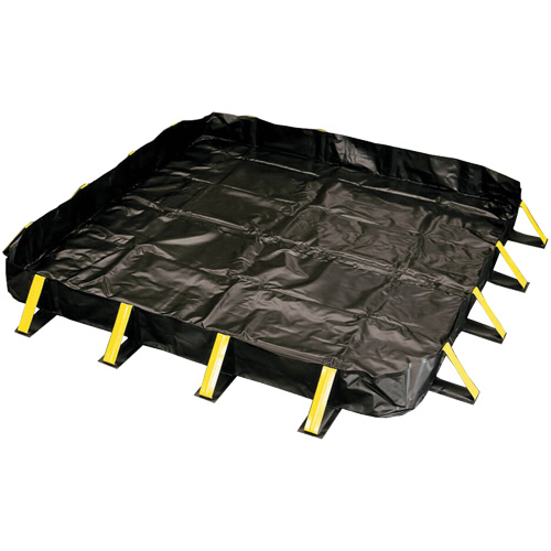 Berme de confinement Stinger, Capacit&eacute; 2693 gal. US, 30' la x 10' lo x 12" h, Support &agrave; encliqueter Rock Safety Industrial Ltd
