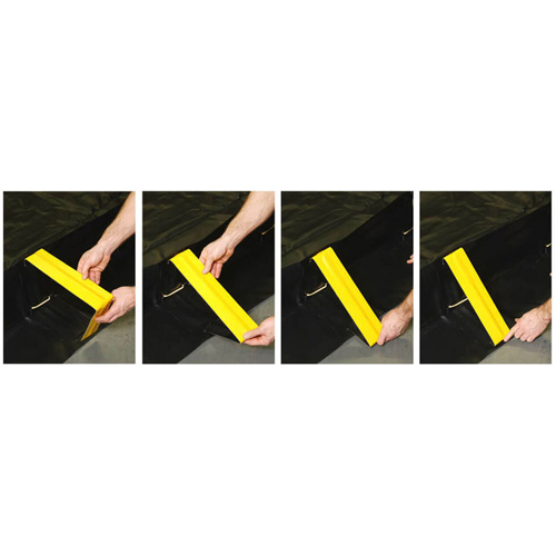 Berme de confinement Stinger, Capacit&eacute; 2693 gal. US, 30' la x 10' lo x 12" h, Support &agrave; encliqueter Rock Safety Industrial Ltd