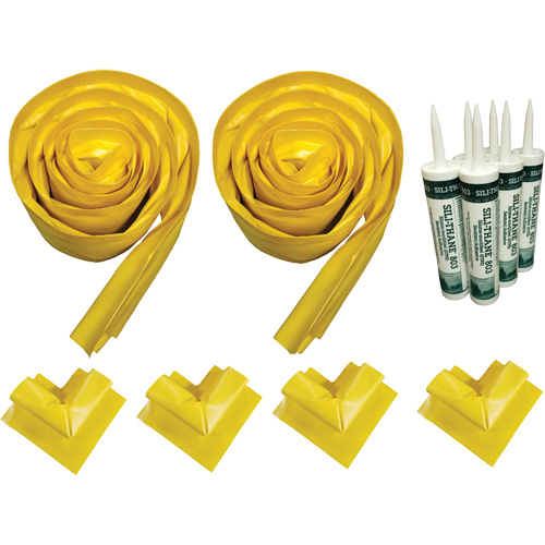 Trousse de berme de d&eacute;rivation personnalisable, 50' lo x 2" h, Paroi en mousse Rock Safety Industrial Ltd