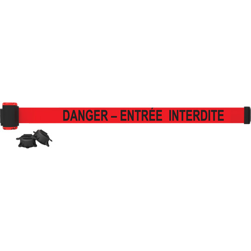 Wall Mount Barrier, Plastic, Magnetic Mount, 7', Red Tape Rock Safety Industrial Ltd