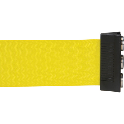 Cassette de ruban magn&eacute;tique pour barri&egrave;re de contr&ocirc;le des foules personnalis&eacute;e, 12', Ruban Jaune Rock Safety Industrial Ltd