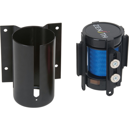 Wall Mount Barrier with Magnetic Tape, Steel, Screw Mount, 7', Blue Tape Rock Safety Industrial Ltd