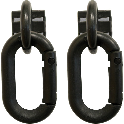 Jeu d'anneaux magn&eacute;tiques et de mousquetons pour chaîne de s&eacute;curit&eacute;, Noir Rock Safety Industrial Ltd