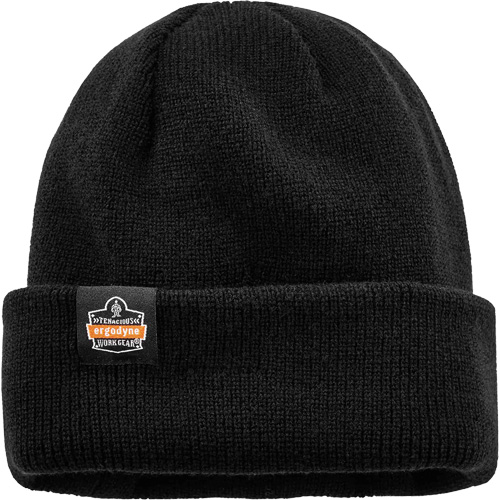 N-Ferno&reg; Zippered Rib Knit Beanie Hat, One Size, Black Rock Safety Industrial Ltd