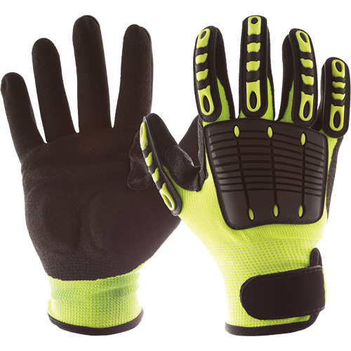 Back Tracker Impact Gloves with Back of Hand Protection, Small, Nitrile Palm, Hook & Loop Cuff Rock Safety Industrial Ltd