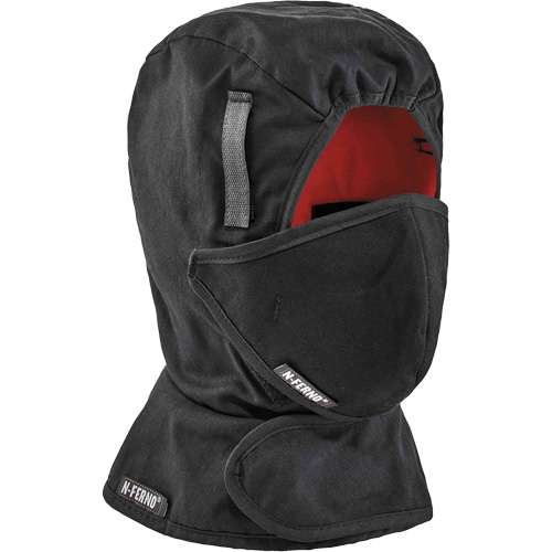 N-Ferno&reg; Winter Hard Hat Liner with Mouthpiece, Fleece Lining, One Size, Black Rock Safety Industrial Ltd