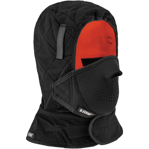 N-Ferno&reg; 3-Layer Winter Hard Hat Liner with Mouthpiece, Fleece Lining, One Size, Black Rock Safety Industrial Ltd